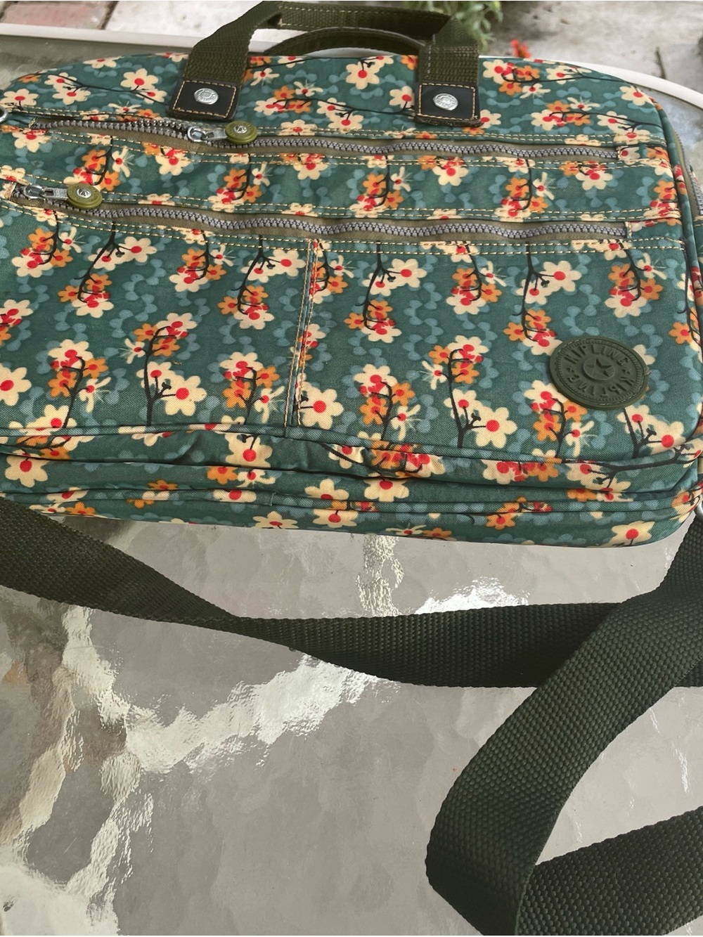 Kipling Colorful Floral Bag Shoulder Crossbody Laptop Case Travel Carry On - Picture 5 of 16